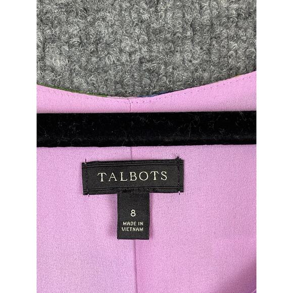 Talbots Georgette Botanical Fit & Flare Dress Size 8 Retail $169 - Picture 5 of 13